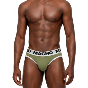 MACHO - MCH013 CAMISETA MILITAR VERDE SLIP XL